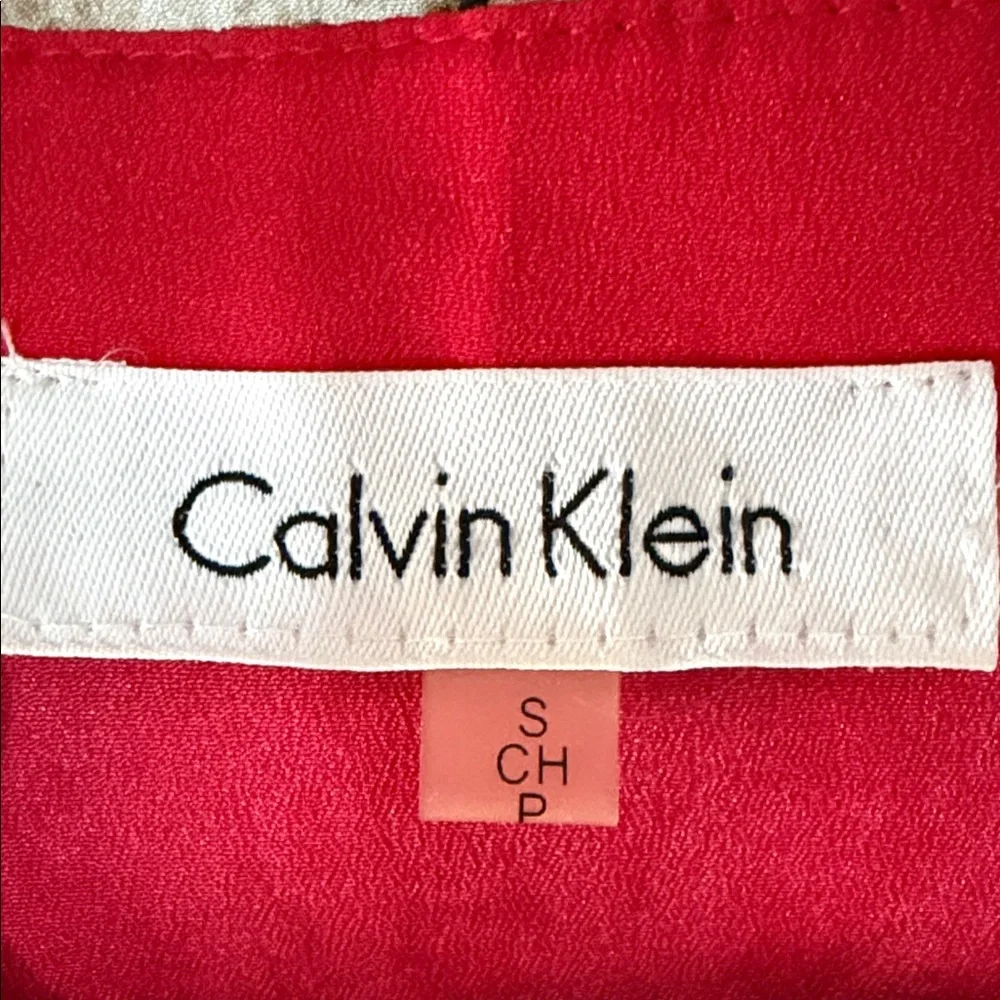 Calvin Klein Pink & Cream Ombre Snake-Print Blouse• EUC ore-owned condition - Picture 2 of 15